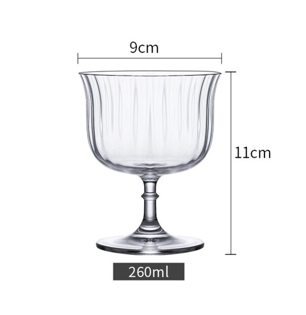 Kristallen cocktailglazen martiniglas: 260ml