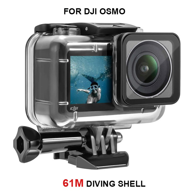 61m mergulho à prova dwaterproof água caso escudo para dji osmo ação acessórios da câmera de proteção habitação escudo para esportes aquáticos atividade