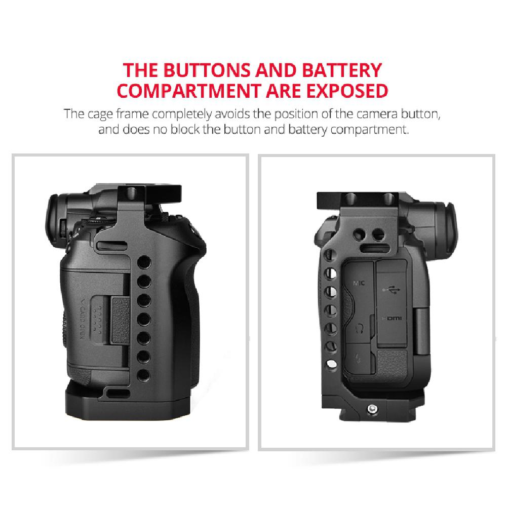 Yelangu kamerakäFeige für eos  r5/r6 kamerarig, videorig, vollmetall-schutzrahmen, 38mm Standard-auswurfschächte