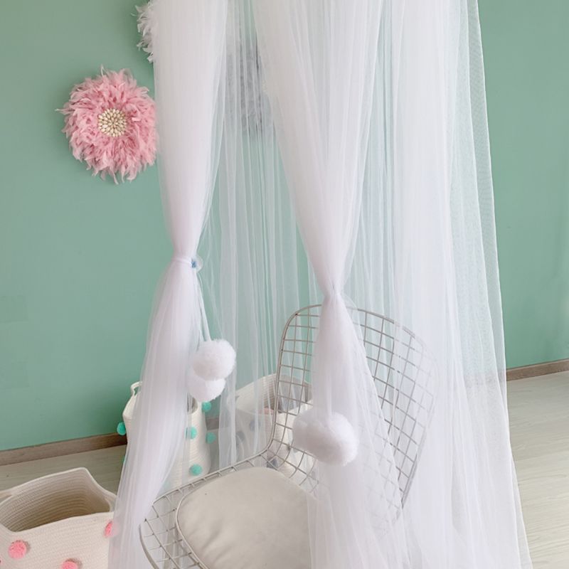 Babybed Klamboe Mesh Kids Beddengoed Ronde Dome Opknoping Bedcover Luifel Gordijn Tent Woondecoratie
