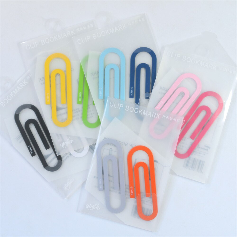 2pcs Metal Bookmark Clips Photo Schedule Planner Notes Bookmark Stationery Paper Clips Planner Clips Office School Supplies