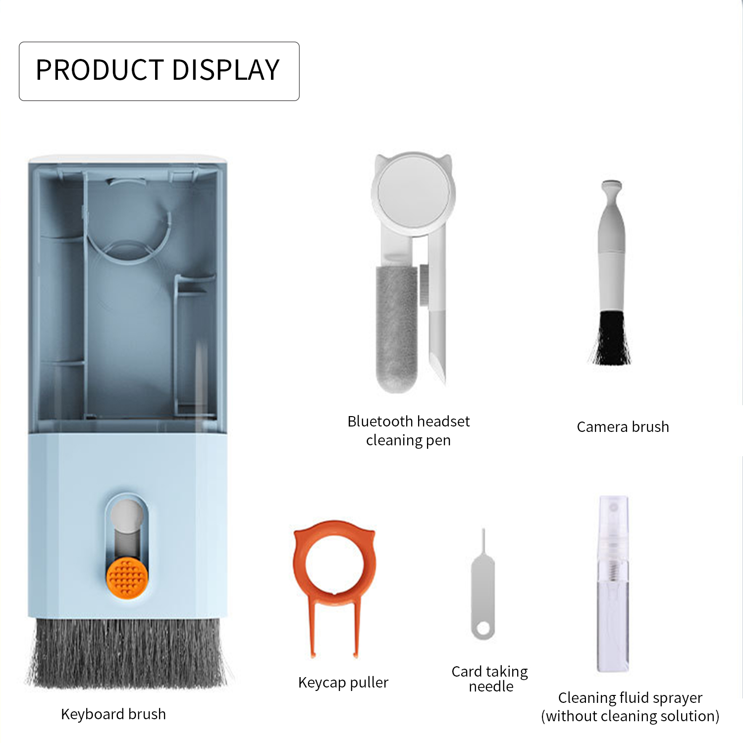 10 in 1 datamaskin rengjøringssett kamera nettbrett mikrofiber skjermrenser verktøy øretelefon rengjøringsbørste tastehettetrekker kortuttrekk