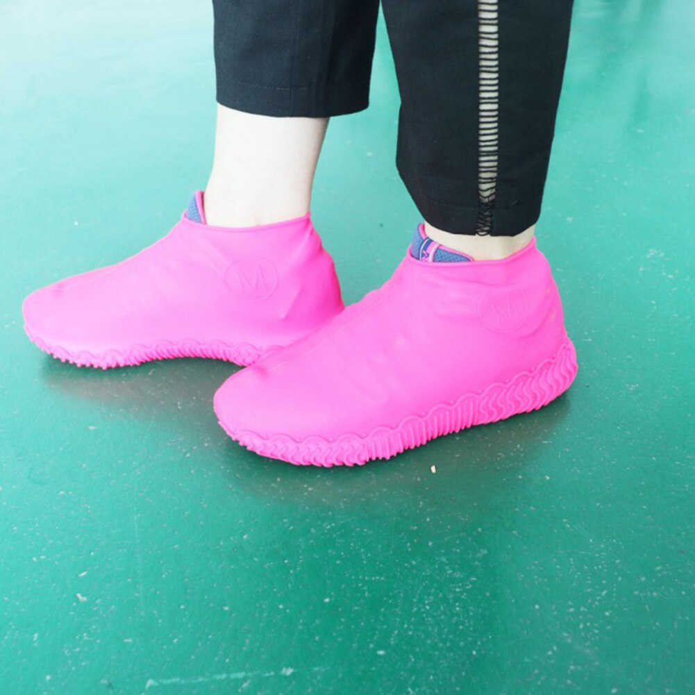 Silicone imperméable chaussures couvre cyclisme pluie réutilisable couvre-chaussures Silicone Latex élastique chaussure couverture chaussures organisateurs beignet