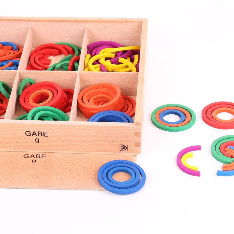 Nuevos juguetes de madera para bebés Froebel Gaby 7-8-9 juguetes educativos para bebés: GABE 9