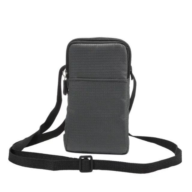 Universal Sports Wallet Mobile Phone Bag For iPhone Huawei Xiaomi Samsung Pocket Bag Outdoor Phone Shoulder Bag Holster: Dark Grey