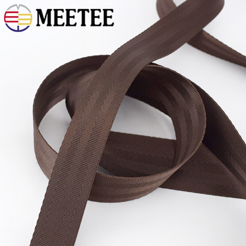 Meetee 10 meter 20-50mm nylon band auto veiligheidsgordel diy rugzak huisdier riem riem naaien knutselen accessoires  rd003