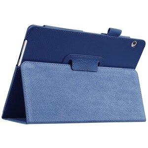 Dla Huawei MediaPad T3 10 przypadku PU skóra stań pokrywy dla Huawei T3 9.6 AGS-L09 AGS-L03 AGS-W09 Tablet Funda Capa: Dark Blue