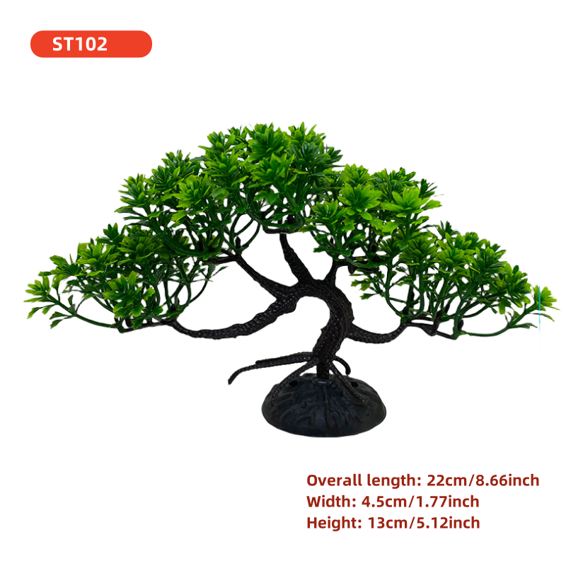 Aquarium Bonsai Boom, Plant, Aquarium Decoratie, Kunstmatige Plant, Bloem Decoratie, Beta Goudvis Decoratie, Zoetwater: Black