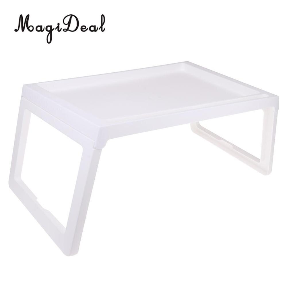 Folding Camping Desk Lightweight Foldable Lap Desk Lazy Bed Table for Picnic BBQ Camping Hiking Backyard: white