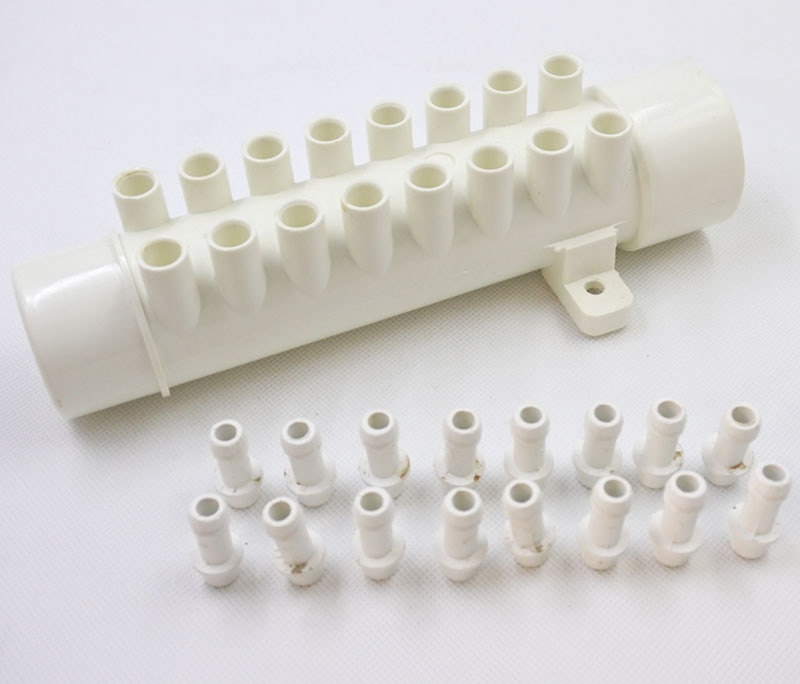 Bathtub inside/outside joint air distributor,spa tub air Manifold1.5"with 16 holes (10mm) PVC bathtub accessories