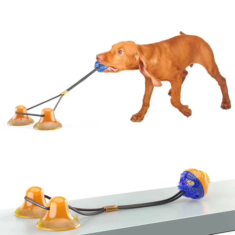 Dobbelt suge-træning hundelegetøj aggressive chewers bidfast træning interaktivt hundelegetøj tilbehør