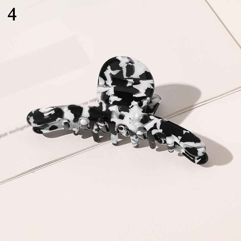 Geometrische Acetaat Haar Clip Krab Zwart Wit Haarspeld Haar Claws Classic Retro Barrette Grote Vrouwen Haar Krabben Clip Voorjaar Clip: 4
