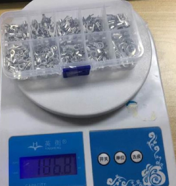 60pcs Tinned Bolt Hole Crimp Ring Battery Connector Mouth Preview Nose Crimper Wire Connector Kit Cable Battery Terminals Ring