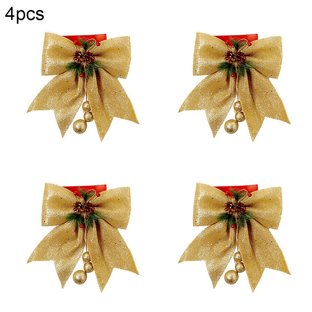 Christmas Bow Decorations Red Large Wreath Xmas Tree Embellishment Bow Tie for Wedding Festival Year Party