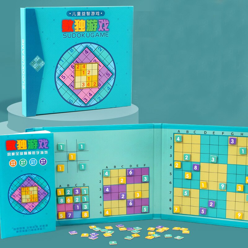 Houten Puzzel Speelgoed 4 In 1 Magnetische Sudoku Game Baby 3 + Educatief Vroege Onderwijs Fun Hout Speelgoed Voor Kinderen