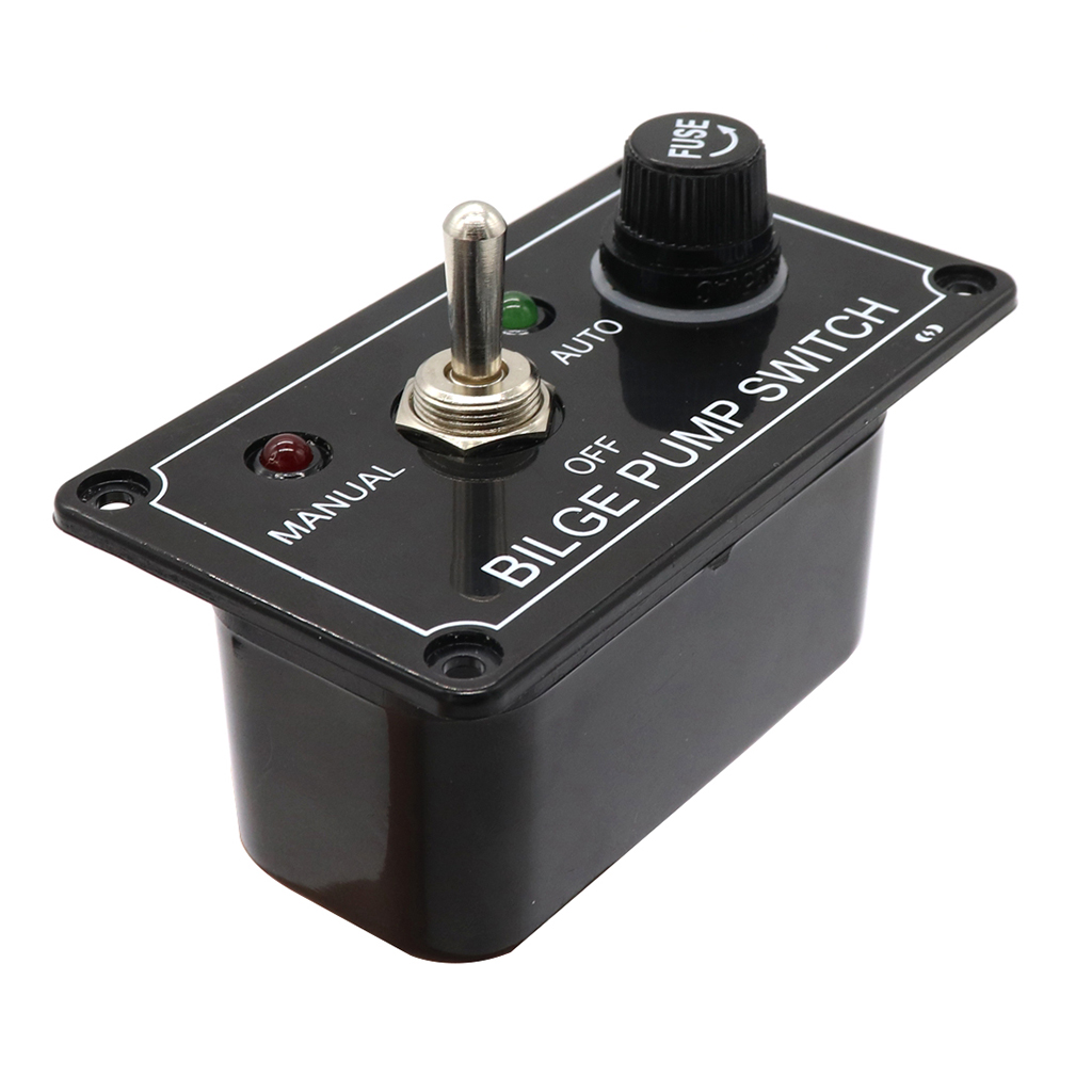 Boat Bilge Pump Switch W/ LED Light Indicator - 3 Way Control Panel Marine