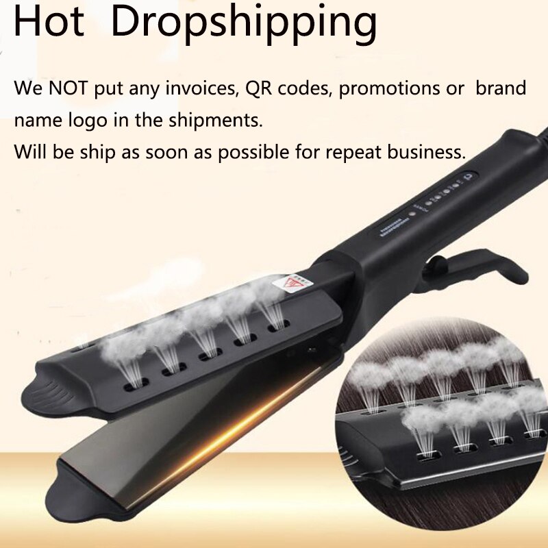 Four-gear temperature Hair Straightener adjustment Ceramic Tourmaline Ionic Flat Iron Curling iron Hair curler For Women hair