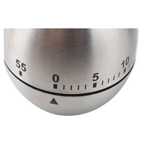 60 Minutes Stainless Steel Egg Cooker Timer (Silver)