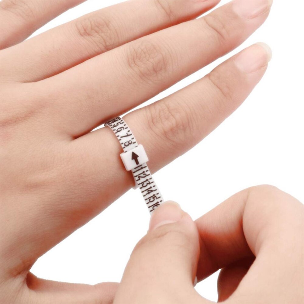 Nouvelle taille de bague règle boucle main mesure outil cercle nous taille de bague mesure jauge de doigt pour testeur de bande d'anneau