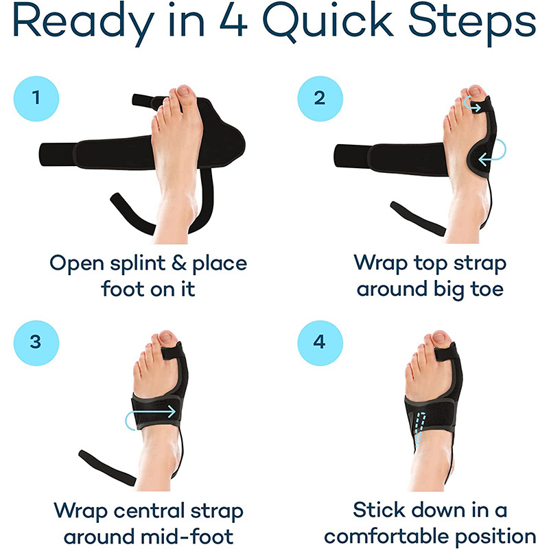 Ortopedisk hallux valgus-korreksjon, stortåseparator, smertelindring, ikke-kirurgisk hallux valgus-korreksjon, hammertårettingsverktøy