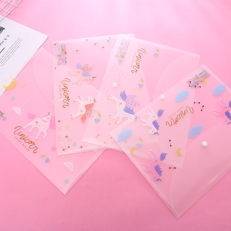 Flying Sky Unicorn File Bag Document Bag File Folder Stationery Filing Production
