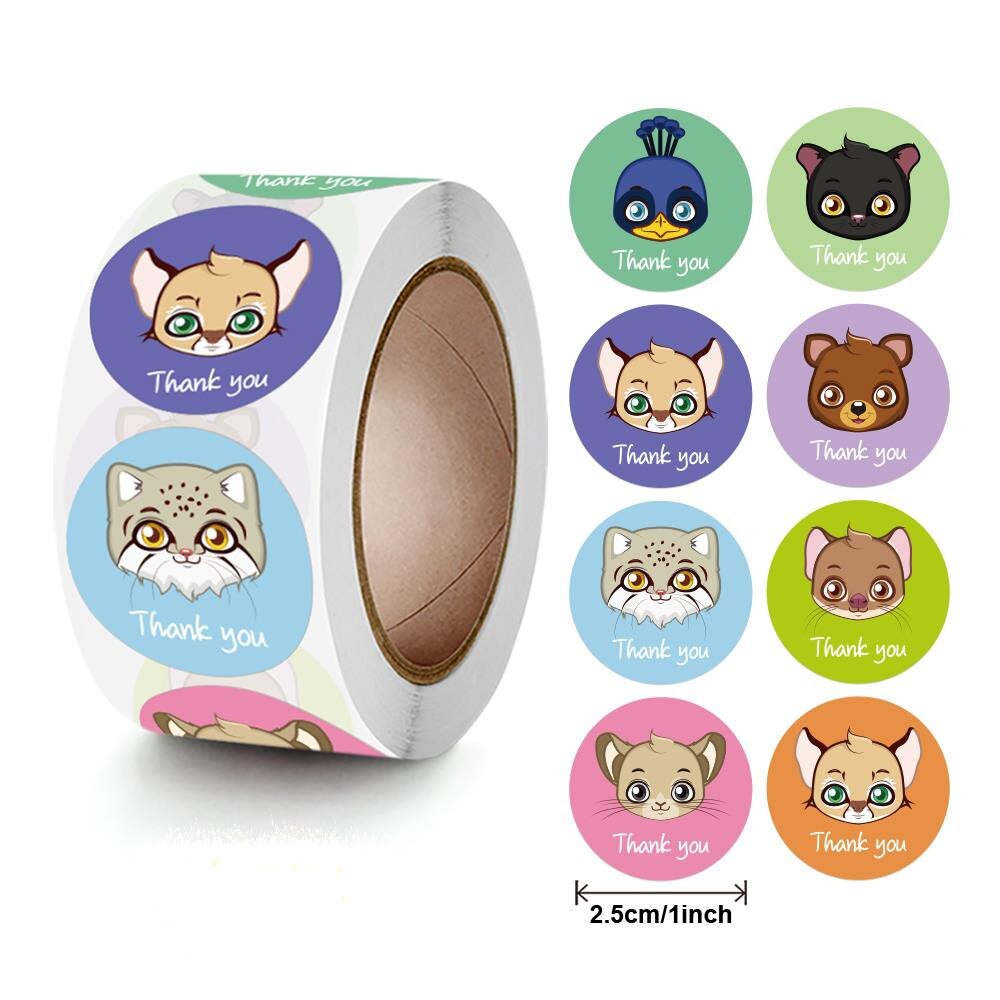 500 stuks beloningsstickers motiverende stickers op rol voor kinderen voor schoolbeloning studenten leraren schattige dieren stickers etiketten