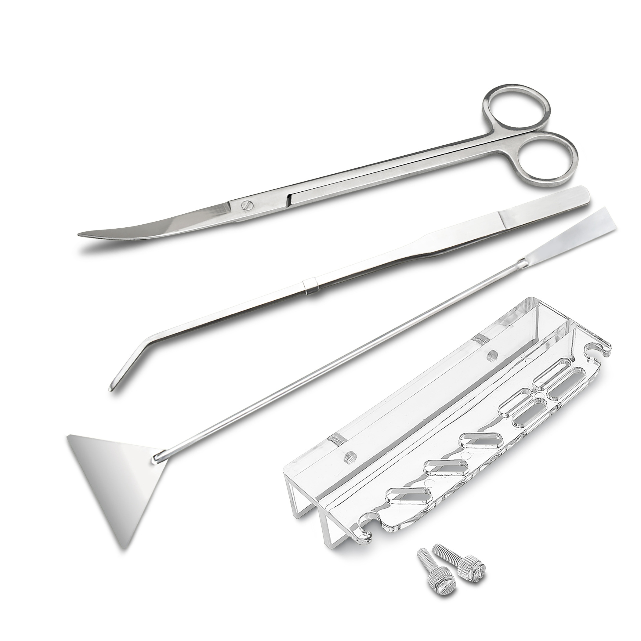 Aquarium Algae Plants Grass Cleaning Tools SET Fish Tank Cleaning Kits: 4in1 Curved Set