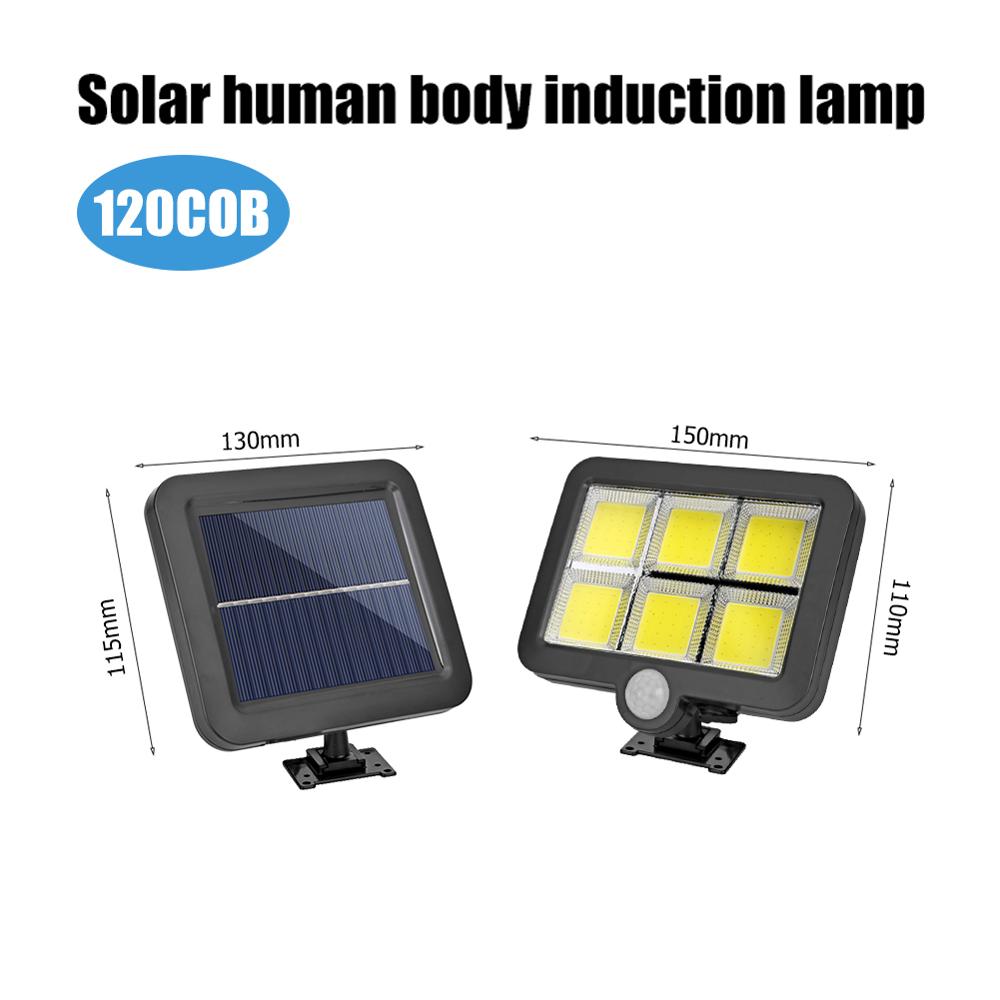 Outdoor Lighting COB 120 LED Solar light Garden decor Lamp Human Body Induction Light Waterproof Yard Street Light Wall lamp: COB 120LED A