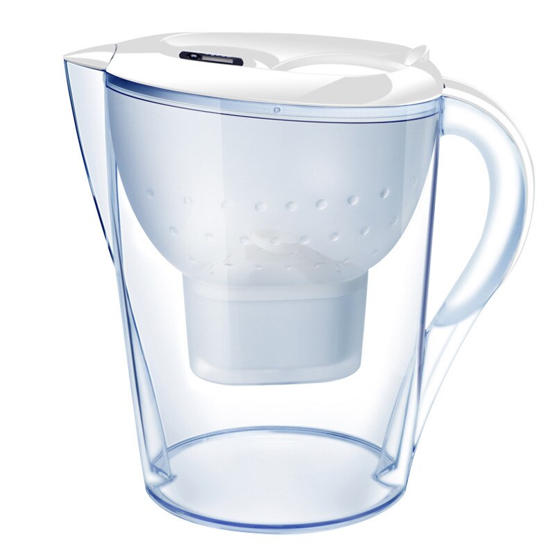 Jarra de agua con filtro de carbón activado, elimina la escala de cloro, 3,5l: Blue