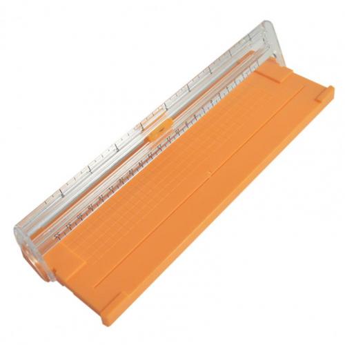 857A5 Paper Cutter Trimmer Portable Mini Paper Cutter Utility Knife with Foldable Ruler School Office Home Supplies Stationery: Orange