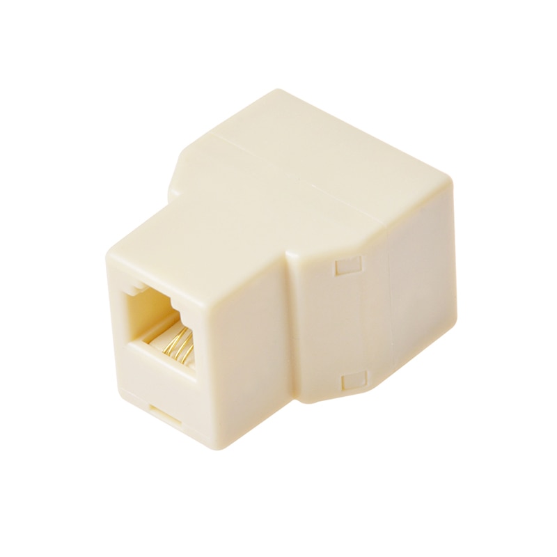 10PCS RJ11 Telephone Converter RJ-11 Classic 6 Pins Female 1 to 2 Telephone Phone Cable Line Splitter Adapter