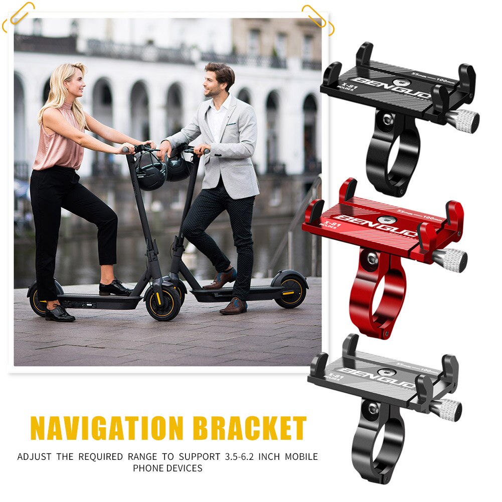 Bike Mobile Phone Holder X-81 Motorcycle Bicycle Handlebar Clip Stand Electric Scooter MTB Mountain Bike GPS Mount Phone Bracket