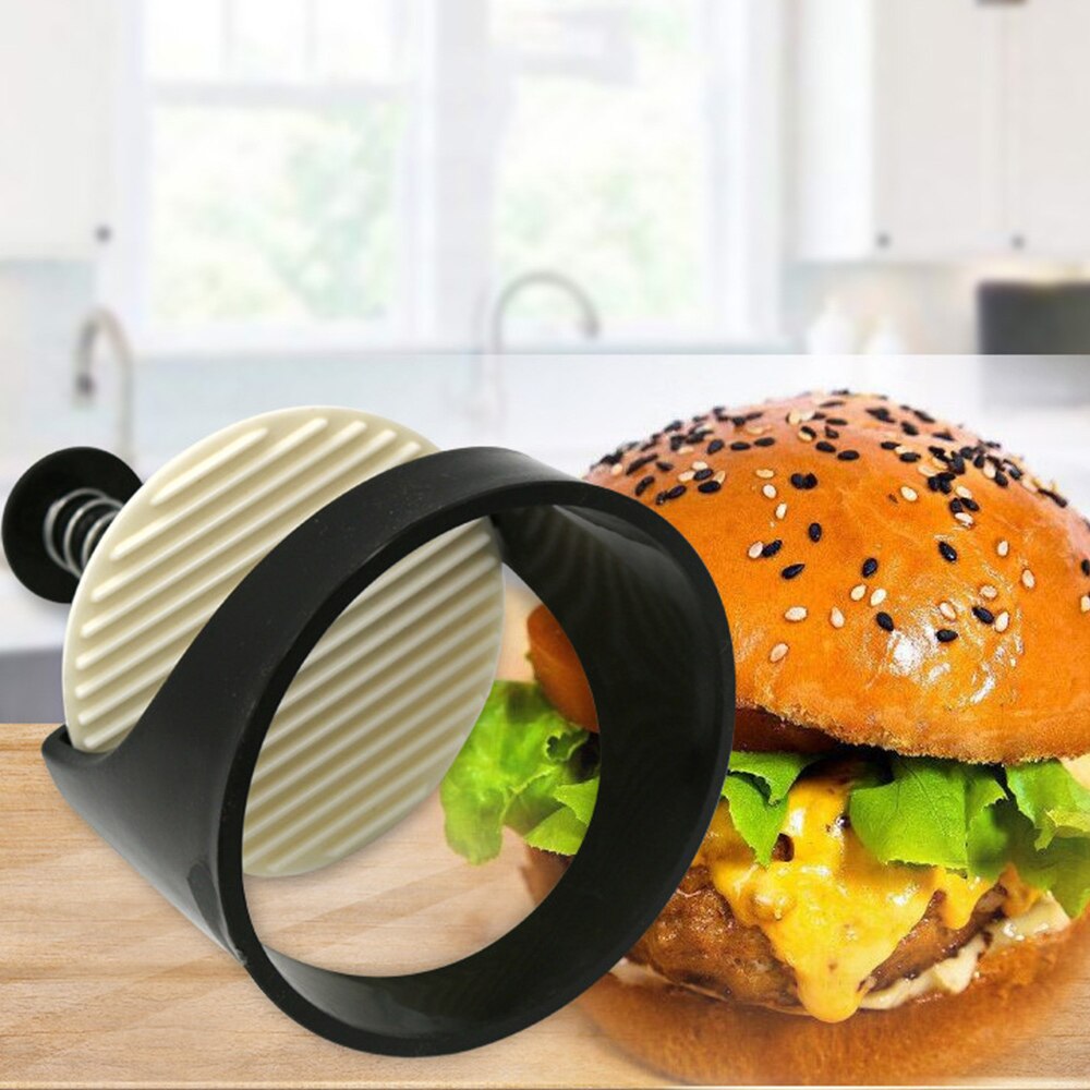 Manuell nonstick hamburger kjøttpress rustfri stål burger håndpress til festpressekoteletter form grille kjøkkenverktøy