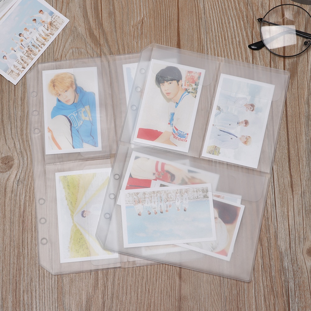 1PC A5 PVC Presentation Binder Folder Receive Bag Concise Holder Bag Storage Pouches Document Postcard Loose-leaf Resealable Bag