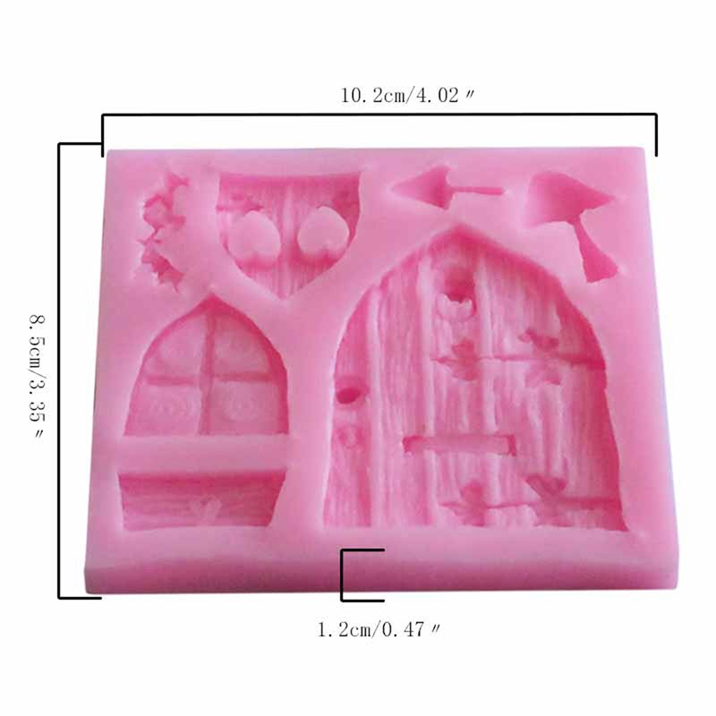 Vintage Fee Tuin Huis Muur Siliconen Chocolade Fondant Mallen Craft Polymer Clay Cake Decoratin Gereedschap