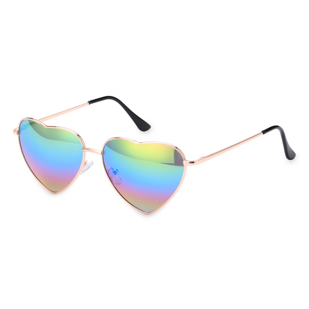 Women Vintage Heart Shape Sunglasses Metal Frame Sun Glasses Candy Color Gradient Sun Glasses For Outdoor Cycling: C08