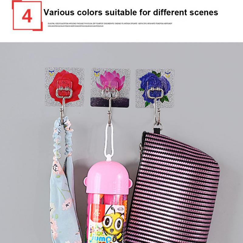 5Pcs Roestvrij Staal Grote Haken Non-marking Stickers Punch-Gratis Haak Sterke Haak Mulifunctional Haak Keuken badkamer Haak