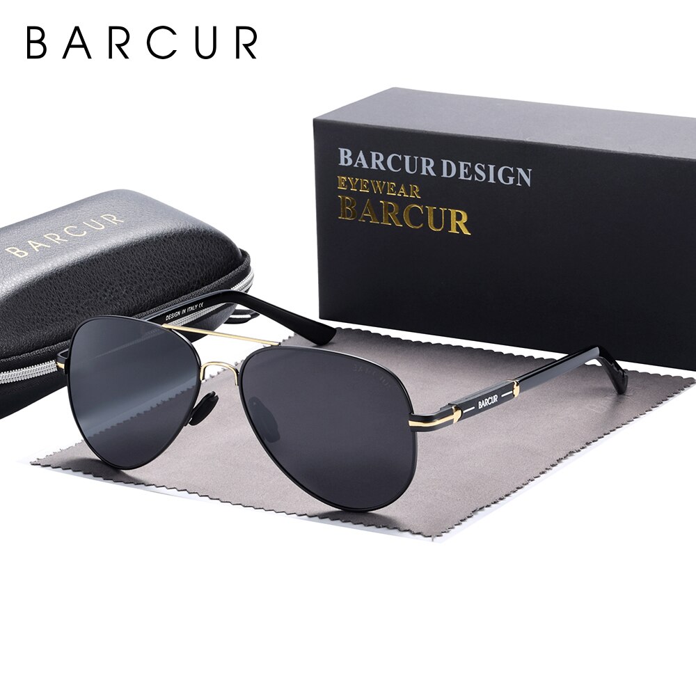 Barcur polarisierte herren sonnenbrille Pilot sonnenbrille für männer zubehör fahren angeln, wandern brillen oculos gafas de sol