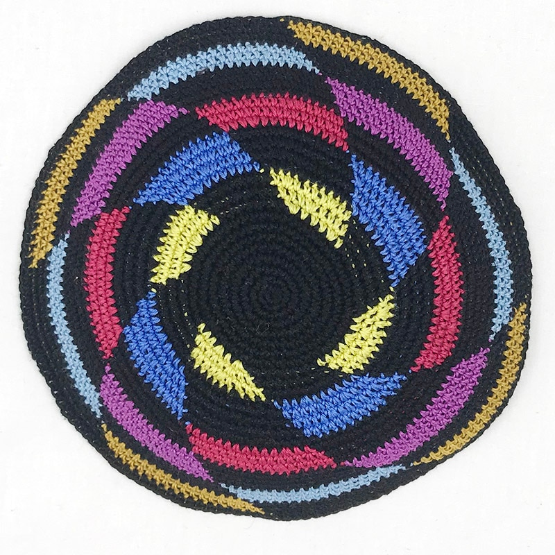Jewish Kippa 17cm Knitted Cotton Kippah Yarmulke Skullcap: 6