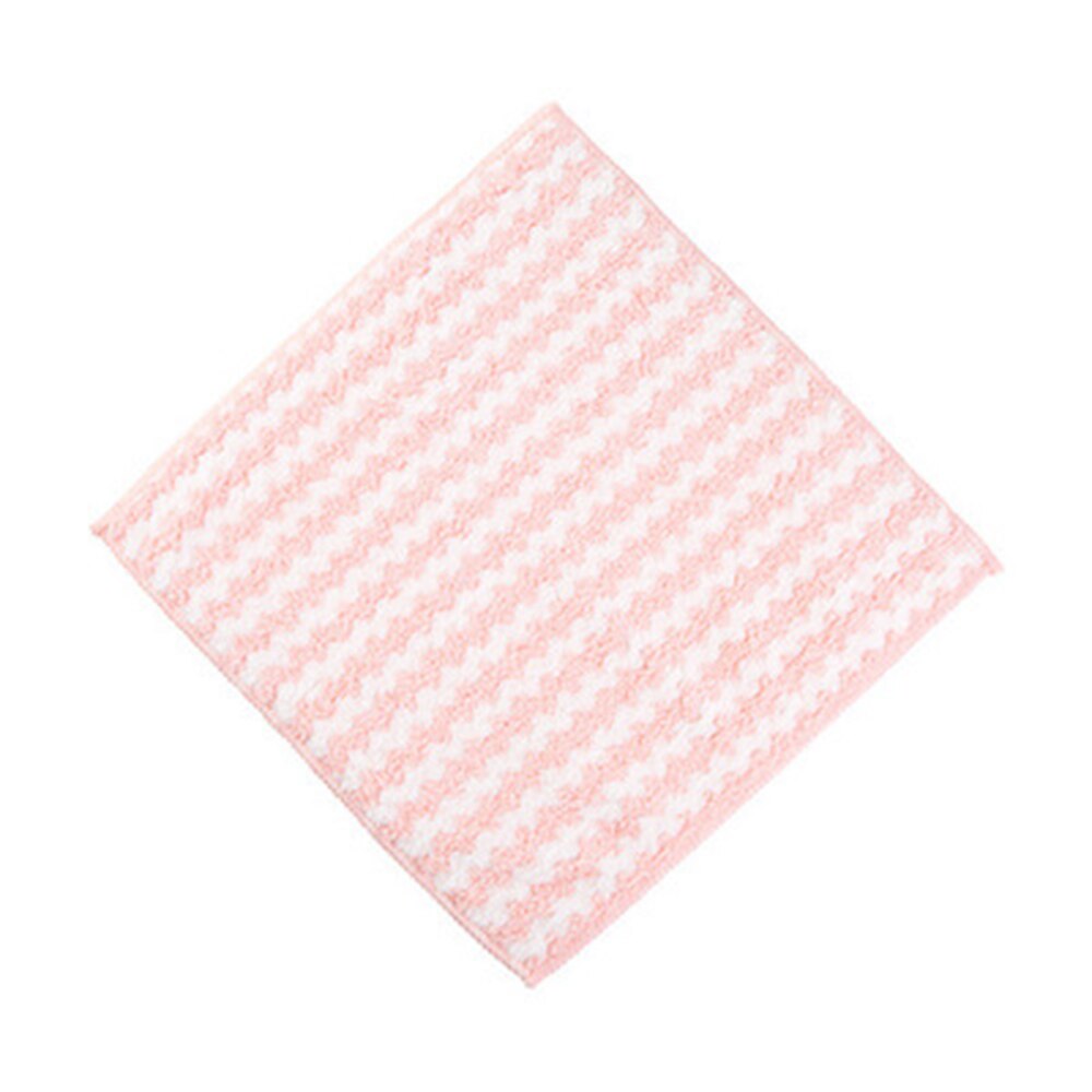 Anti-grease Rags Coral Fleece Clean Cloth Sink Wipe Washable Double Non Stick Oil Dish Cloth Water Absorbent Kitchen Hand Towel: style3 pink