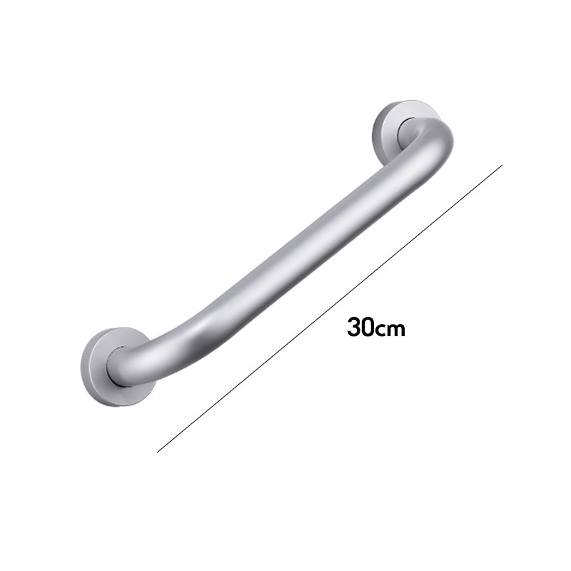 Grab Bars Ruimte Aluminium 30/40/50 Cm Badkamer Bad Leuning Grab Wc Douche Baden Rechte Veiligheid Ondersteuning Handvat Handdoek rack: Silver -30cm