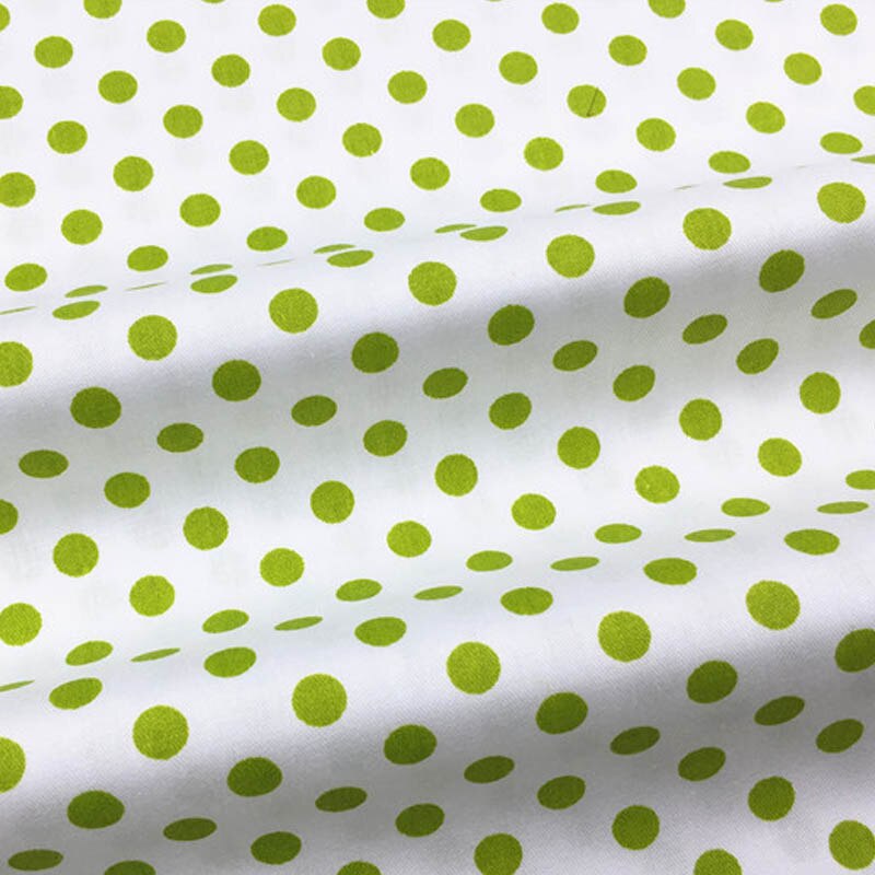 160 cm * 50 cm katoenen doek GROEN GEEL KASTANJEBRUIN polka dot 0.8 cm stoffen voor DIY beddengoed handwerk tafelkleed quilten patchwork craft