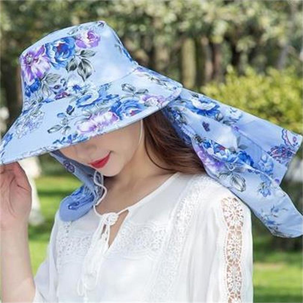 Chapeau de soleil pour femmes, Anti-UV, Protection du visage et du cou, dôme, grand bord, respirant, casquette pour le thé