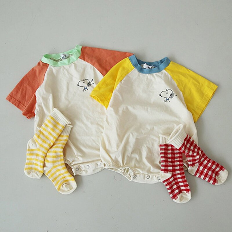 Zomer Baby Body Korte Mouw Casual Baby Kleding Cartoon Print Baby Jongens Jumpsuits Baby Meisje Kleding