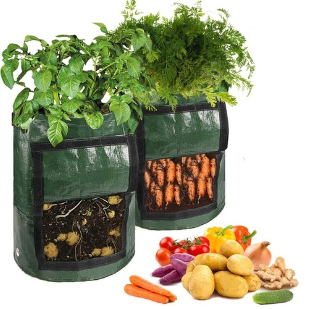 Garden Plant Growth Bag Potato Strawberry Greenhouse Vegetable Planting PE Bag Moisturizing Vertical Grow Bag Seedling Pot