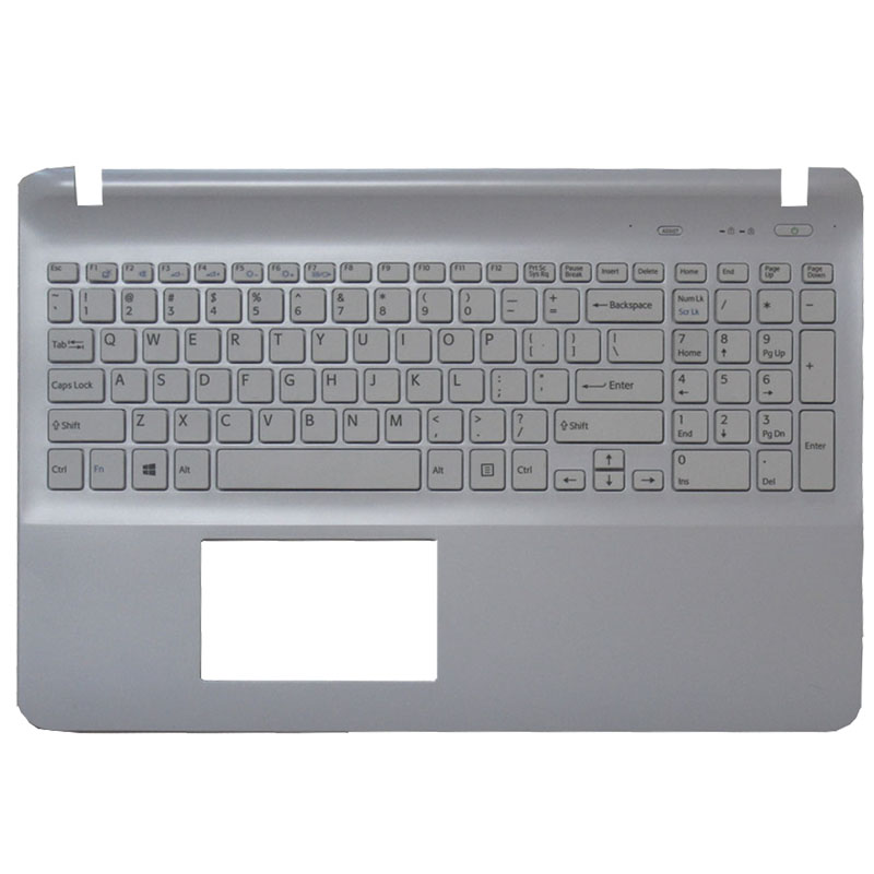 Clavier d'ordinateur portable us pour sony Vaio SVF152A29M SVF152a29u avec couvercle supérieur Palmrest: White