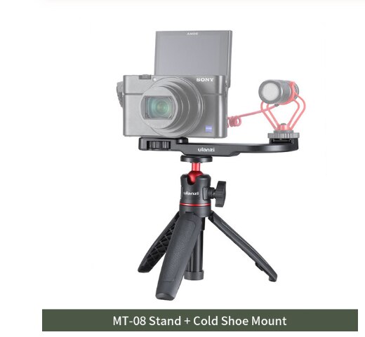 Ulanzi Vlog Kit Mini Tripod Vlog Tripod Cold Shoe Phone Mount Holder for Microphone LED Light for Camera Sony A6400 A6300: MT-08BK-PT-9