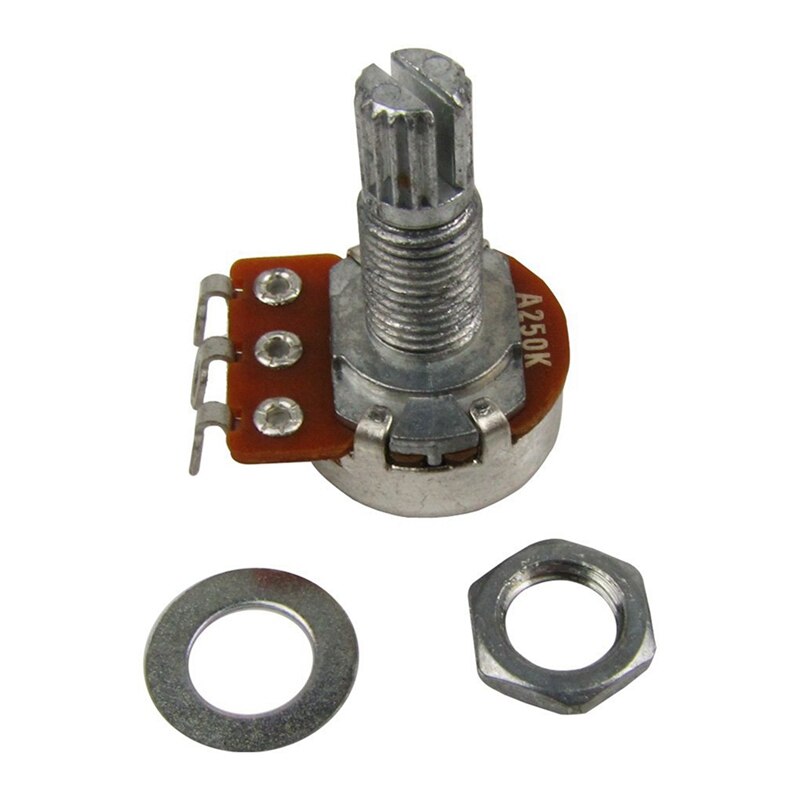 10X Guitar Small Size Pots A250K Potentiometers &amp; 6Pcs Metal Guitar Locked String Saddles For Floyd-Rose Tremolo Bridge