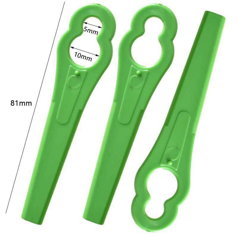 Cuchillas de repuesto de plástico rojo para cortacésped, accesorios de herramientas eléctricas de jardín, 83MM, para Parkside PRTA 20-LiA1 LIDL IAN 311046, 50 piezas: Azul