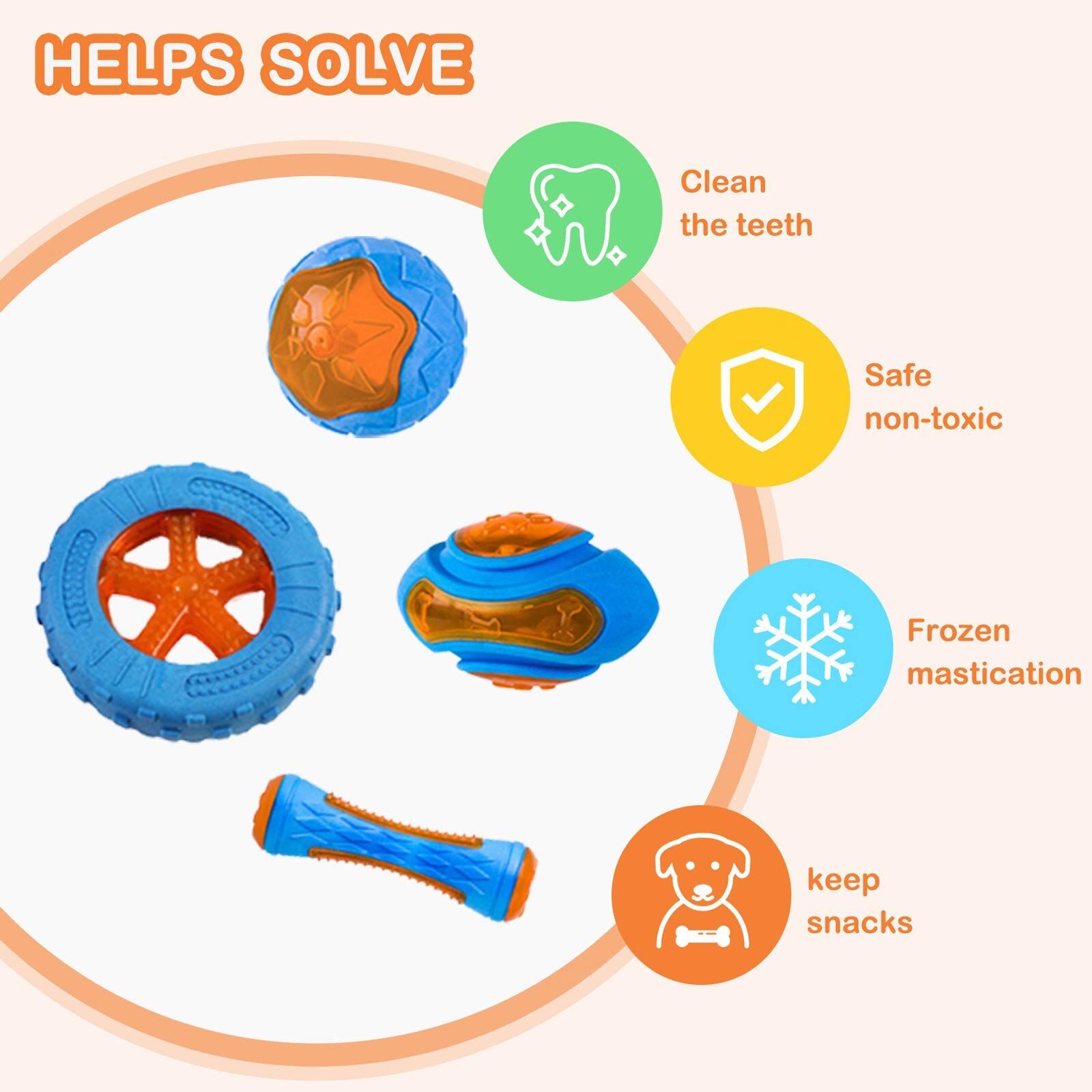 Rubber Hond Speelgoed Voor Hond Kauwen Bijten Slip Piepende Training Spelen Speelgoed Interactieve Hond Speelgoed Voor Grote Honden Tanden Reinigen